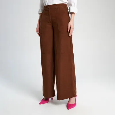 Sinsay Spodnie z kieszeniami - Brązowy
