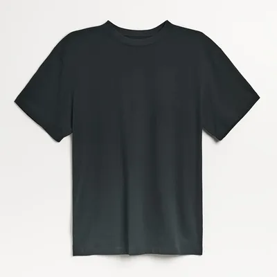 House Luźna koszulka z krótkim rękawem czarna - Czarny