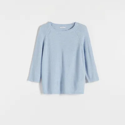 Reserved Dzianinowy sweter - Niebieski