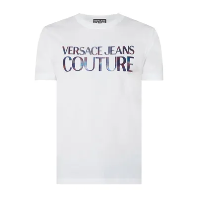 Versace Jeans Couture Versace Jeans Couture T-shirt o kroju slim fit z metalicznym nadrukiem