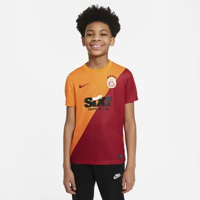 Nike Koszulka piłkarska z krótkim rękawem dla dużych dzieci Galatasaray (wersja domowa) - Pomarańczowy