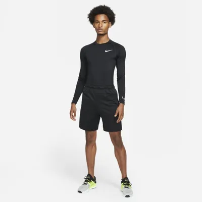Nike Męska koszulka z długim rękawem i o przylegającym kroju Nike Pro Dri-FIT - Czerń