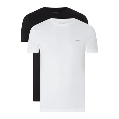 Calvin Klein Calvin Klein Jeans Plus T-shirt PLUS SIZE o kroju slim fit w zestawie 2 szt.