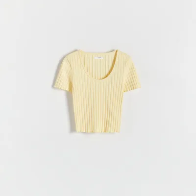 Reserved T-shirt slim fit - Żółty