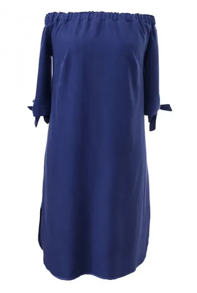 XL-ka Granatowa sukienka hiszpanka plus size - MARITA