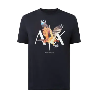 Armani Exchange ARMANI EXCHANGE T-shirt o kroju Regular Fit z nadrukiem