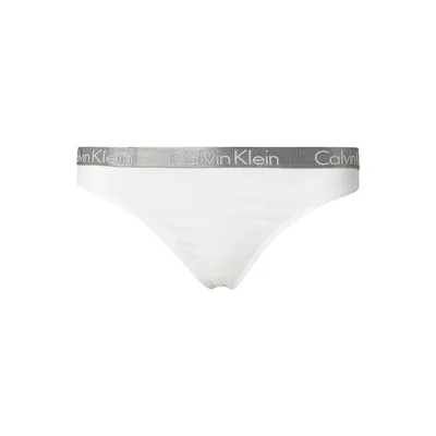 Calvin Klein Underwear Calvin Klein Underwear Stringi z paskiem z logo z efektem metalicznym
