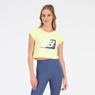 New Balance Koszulka damska New Balance WT31817MZ – żółta