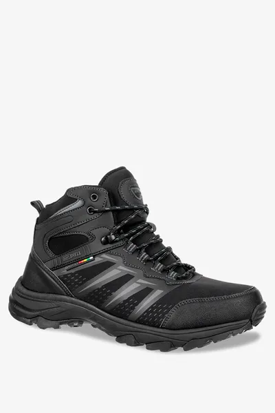 Casu Czarne buty trekkingowe sznurowane softshell badoxx mxc8291-w
