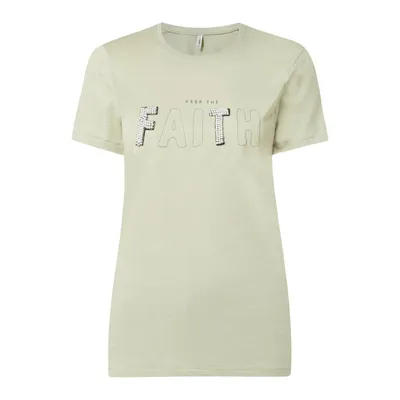 Only Only T-shirt z bawełny ekologicznej model ‘New Vienne Life’