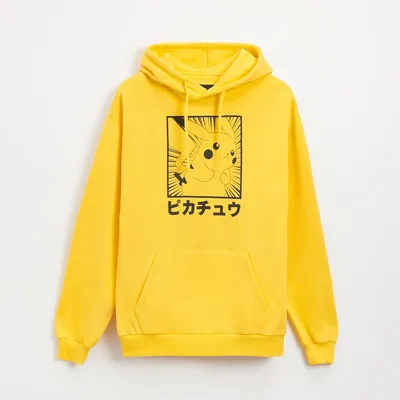 Luźna bluza z kapturem Pokémon żółta - Żółty