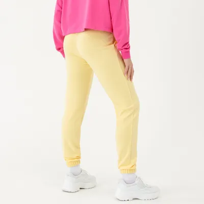 Sinsay Spodnie dresowe basic - Żółty