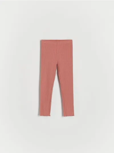 Reserved Spodnie typu legginsy, wykonane z bawełny. - miedziany