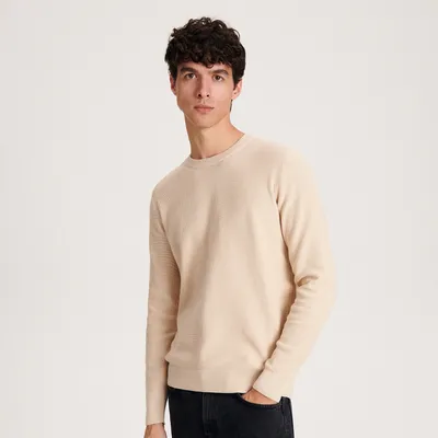 Reserved Bawełniany sweter - Kremowy