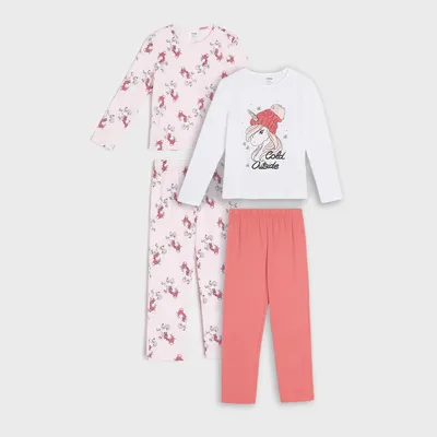 Sinsay Piżamy 2 pack - Różowy