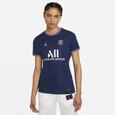 Nike Damska koszulka piłkarska Paris Saint-Germain 2021/22 Stadium (wersja domowa) - Niebieski