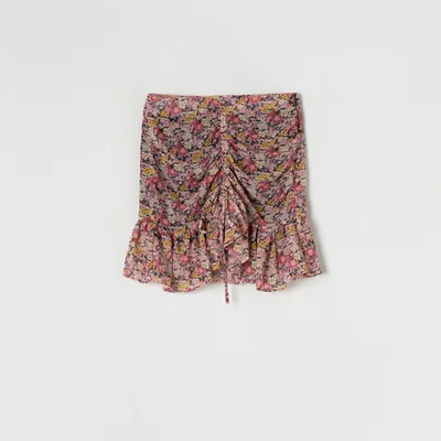 Sinsay Spódnica mini w kwiaty - Wielobarwny
