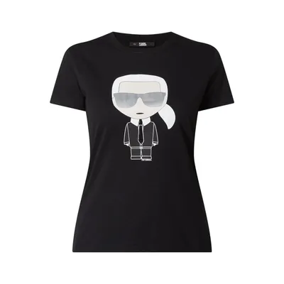 Karl Lagerfeld Karl Lagerfeld T-shirt z bawełny ekologicznej model ‘Ikonik Karl’