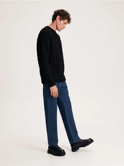 Reserved Spodnie jeansowe o regularnym kroju, wykonane z denimu. - indigo jeans