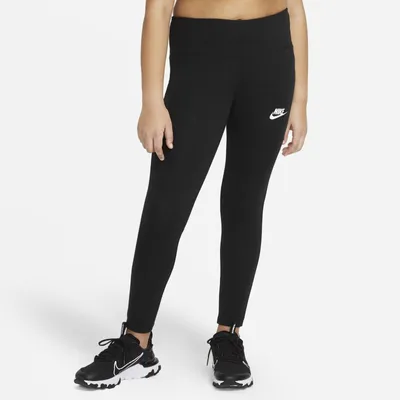 Nike Legginsy z wysokim stanem dla dużych dzieci (dziewcząt) o wydłużonym rozmiarze Nike Sportswear Favorites - Czerń