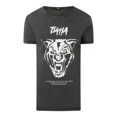 Tigha Tigha T-shirt z efektem sprania model ‘Angry Wren’