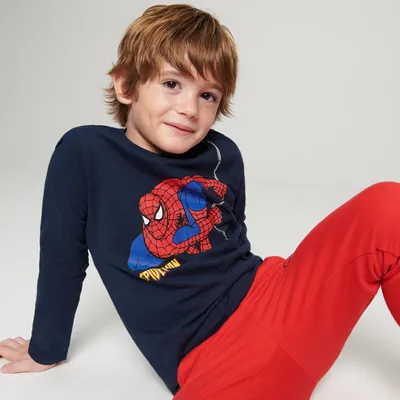 Sinsay Koszulka Spiderman - Granatowy