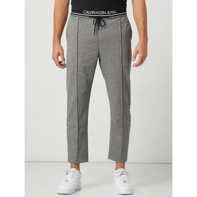 Calvin Klein Jeans Calvin Klein Jeans Spodnie sportowe o kroju slim fit z paskiem z logo