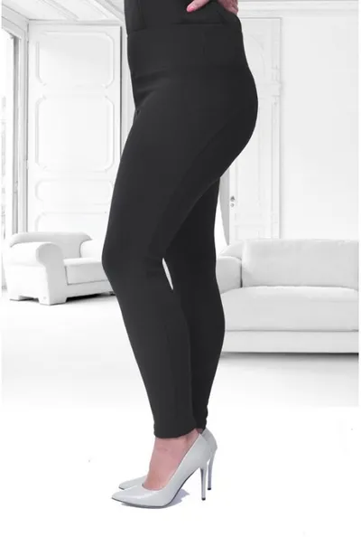 XL-ka POLSKIE czarne legginsy plus size PUSH-UP - NOREEN 2