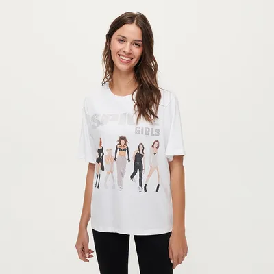 House Luźna koszulka Spice Girls biała - Biały