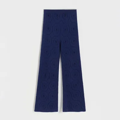 Reserved Ażurowe spodnie - Granatowy