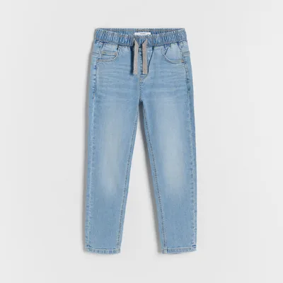 Reserved Elastyczne jeansy carrot - Niebieski