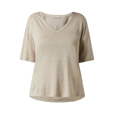 Drykorn Drykorn T-shirt z lnu model ‘SVENNIE’