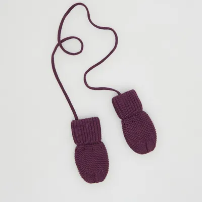 Reserved Rękawiczki na sznurku - Fioletowy
