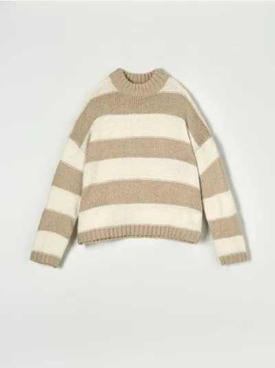 Sinsay Miękki sweter uszyty z materiału o sprężystych włóknach. - wielobarwny