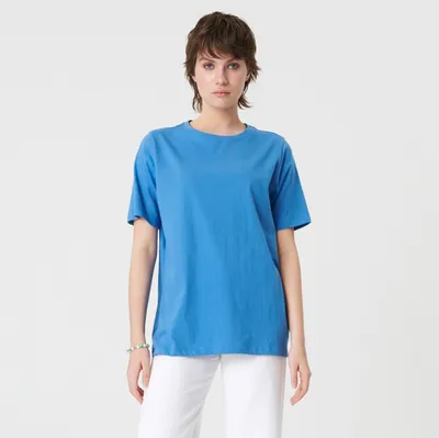 Sinsay Koszulka oversize - Niebieski