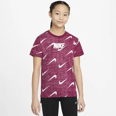 Nike T-shirt dla dużych dzieci (dziewcząt) Nike Sportswear - Czerwony