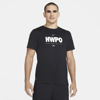 Nike Męski T-shirt treningowy Nike Dri-FIT „HWPO” - Czerń