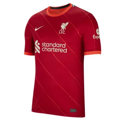 Nike Męska koszulka piłkarska Liverpool FC 2021/22 Stadium (wersja domowa) - Czerwony