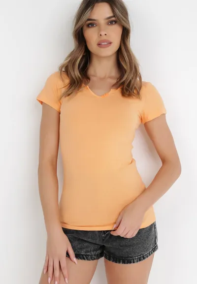 Born2be Pomarańczowy T-shirt Aerippe