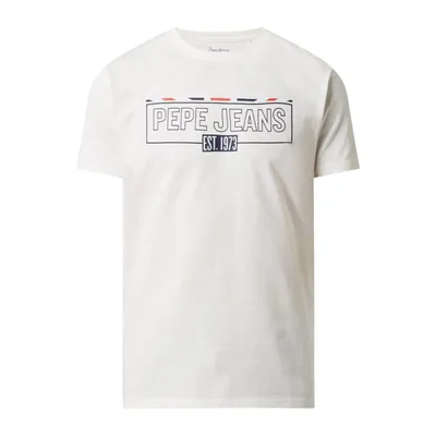 Pepe Jeans Pepe Jeans T-shirt o kroju regular fit z nadrukiem z logo model ‘Dennis’