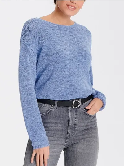 Sinsay Luźny sweter wykonany z miękkiej dzianiny. - niebieski
