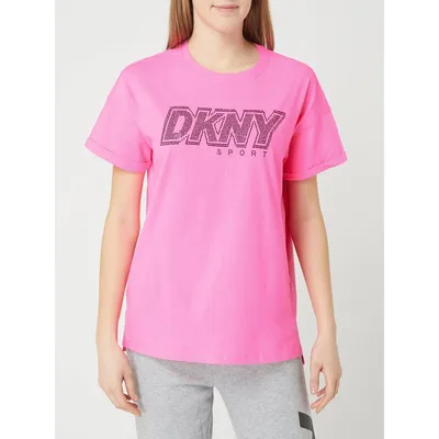 DKNY DKNY PERFORMANCE T-shirt z kamieniami stras