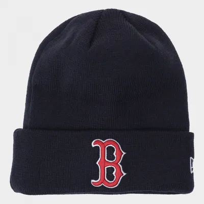 New Era Męska czapka zimowa NEW ERA MLB ESSENTIAL CUFF BEANIE BOSTON RED SOX - granatowa