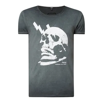 Tigha Tigha T-shirt z bawełny model ‘Electrified Skull Wren’
