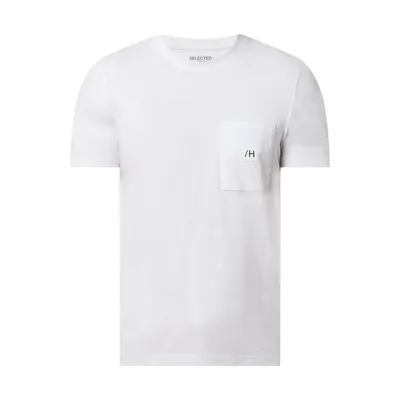 Selected Homme Selected Homme T-shirt z bawełny ekologicznej model ‘Enzo’