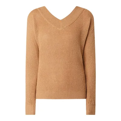 Only Only Sweter z prążkowaną fakturą model ‘Melton’