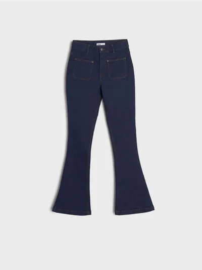 Sinsay Wygodne jeansy wykonane z bawenianej tkaniny. - niebieski