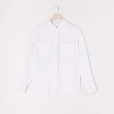 Sinsay Koszula regular z kieszenią - Biały
