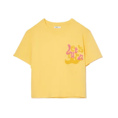 Cropp Żółta koszulka z aplikacją