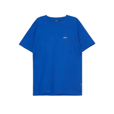 Cropp Ciemnoniebieski t-shirt z aplikacją Niebieski